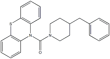 10-[(4-benzyl-1-piperidinyl)carbonyl]-10H-phenothiazine Struktur