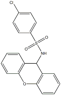 4-chloro-N-(9H-xanthen-9-yl)benzenesulfonamide Struktur