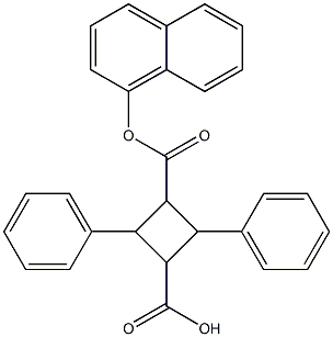 3-[(1-naphthyloxy)carbonyl]-2,4-diphenylcyclobutanecarboxylic acid Struktur