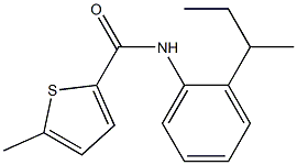 N-(2-sec-butylphenyl)-5-methylthiophene-2-carboxamide Struktur