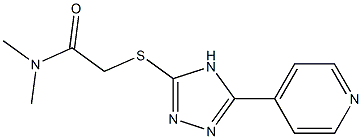 N,N-dimethyl-2-{[5-(4-pyridinyl)-4H-1,2,4-triazol-3-yl]sulfanyl}acetamide Struktur