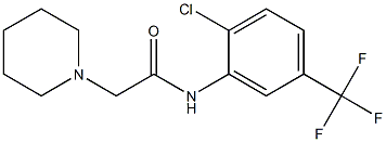 N-[2-chloro-5-(trifluoromethyl)phenyl]-2-(1-piperidinyl)acetamide Struktur