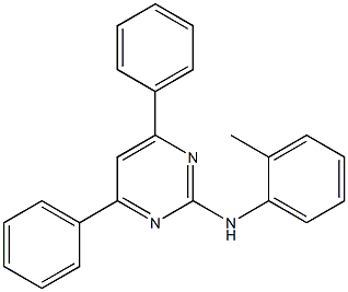 N-(2-methylphenyl)-4,6-diphenyl-2-pyrimidinamine Struktur