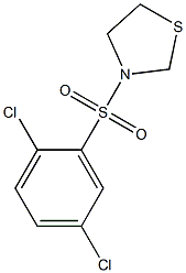 3-[(2,5-dichlorophenyl)sulfonyl]-1,3-thiazolidine Struktur