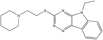 5-ethyl-5H-[1,2,4]triazino[5,6-b]indol-3-yl 2-(1-piperidinyl)ethyl sulfide Struktur