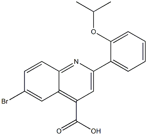 6-bromo-2-(2-isopropoxyphenyl)-4-quinolinecarboxylic acid Struktur