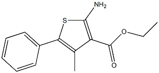 ethyl 2-amino-4-methyl-5-phenyl-3-thiophenecarboxylate Struktur