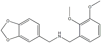 1,3-benzodioxol-5-yl-N-(2,3-dimethoxybenzyl)methanamine Struktur