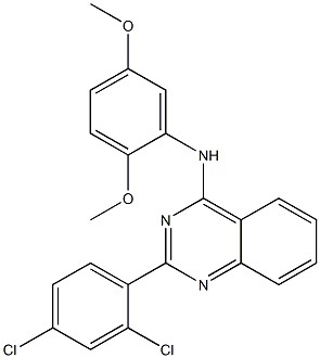 N-[2-(2,4-dichlorophenyl)-4-quinazolinyl]-N-(2,5-dimethoxyphenyl)amine Struktur