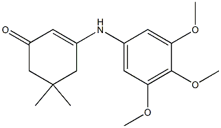 5,5-dimethyl-3-(3,4,5-trimethoxyanilino)-2-cyclohexen-1-one Struktur