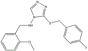 3-[(4-fluorobenzyl)sulfanyl]-N-(2-methoxybenzyl)-4H-1,2,4-triazol-4-amine Struktur