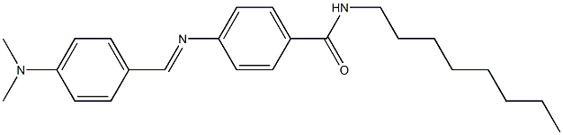 4-{[4-(dimethylamino)benzylidene]amino}-N-octylbenzamide Struktur