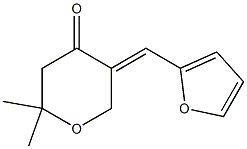 5-(2-furylmethylene)-2,2-dimethyltetrahydro-4H-pyran-4-one Struktur