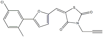 5-{[5-(5-chloro-2-methylphenyl)-2-furyl]methylene}-3-(2-propynyl)-1,3-thiazolidine-2,4-dione Struktur