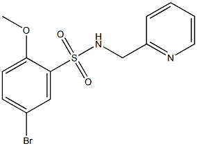 5-bromo-2-methoxy-N-(2-pyridinylmethyl)benzenesulfonamide Struktur