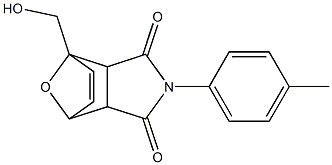 1-(hydroxymethyl)-4-(4-methylphenyl)-10-oxa-4-azatricyclo[5.2.1.0~2,6~]dec-8-ene-3,5-dione Struktur