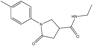 N-ethyl-1-(4-methylphenyl)-5-oxo-3-pyrrolidinecarboxamide Struktur