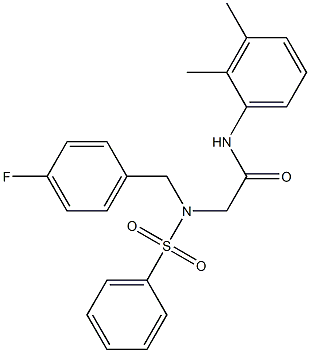 N-(2,3-dimethylphenyl)-2-[(4-fluorobenzyl)(phenylsulfonyl)amino]acetamide Struktur