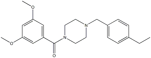 1-(3,5-dimethoxybenzoyl)-4-(4-ethylbenzyl)piperazine Struktur