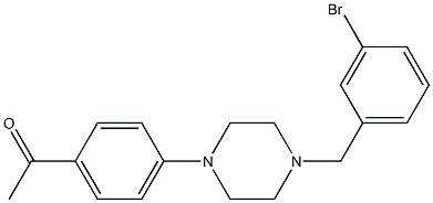 1-{4-[4-(3-bromobenzyl)-1-piperazinyl]phenyl}ethanone Struktur