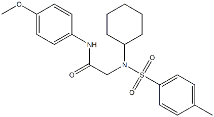 2-{cyclohexyl[(4-methylphenyl)sulfonyl]amino}-N-[4-(methyloxy)phenyl]acetamide Struktur