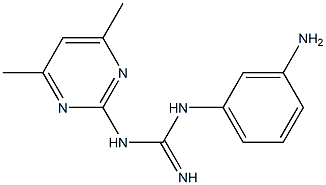 N-(3-aminophenyl)-N'-(4,6-dimethyl-2-pyrimidinyl)guanidine Struktur