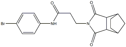 N-(4-bromophenyl)-3-(3,5-dioxo-4-azatricyclo[5.2.1.0~2,6~]dec-4-yl)propanamide Struktur