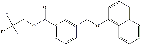 2,2,2-trifluoroethyl 3-[(1-naphthyloxy)methyl]benzoate Struktur