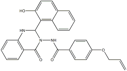 4-(allyloxy)-N-(2-(2-hydroxy-1-naphthyl)-4-oxo-1,4-dihydro-3(2H)-quinazolinyl)benzamide Struktur