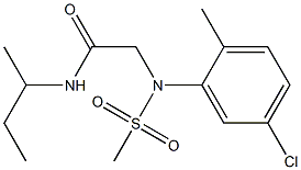 N-(sec-butyl)-2-[5-chloro-2-methyl(methylsulfonyl)anilino]acetamide Struktur