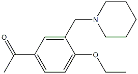 1-[4-ethoxy-3-(1-piperidinylmethyl)phenyl]ethanone Struktur