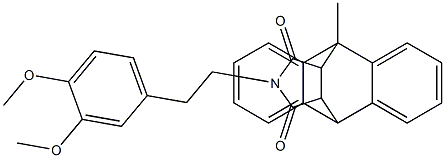 17-[2-(3,4-dimethoxyphenyl)ethyl]-1-methyl-17-azapentacyclo[6.6.5.0~2,7~.0~9,14~.0~15,19~]nonadeca-2,4,6,9,11,13-hexaene-16,18-dione Struktur