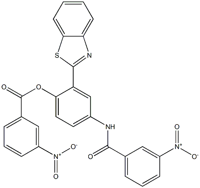 2-(1,3-benzothiazol-2-yl)-4-({3-nitrobenzoyl}amino)phenyl 3-nitrobenzoate Struktur