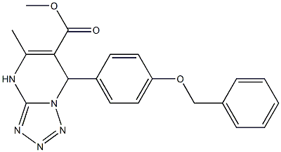 methyl 7-[4-(benzyloxy)phenyl]-5-methyl-4,7-dihydrotetraazolo[1,5-a]pyrimidine-6-carboxylate Struktur