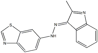 2-methyl-3H-indol-3-one 1,3-benzothiazol-6-ylhydrazone Struktur