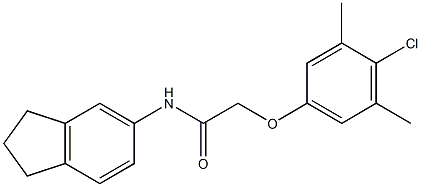 2-(4-chloro-3,5-dimethylphenoxy)-N-(2,3-dihydro-1H-inden-5-yl)acetamide Struktur