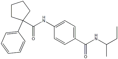 N-(sec-butyl)-4-{[(1-phenylcyclopentyl)carbonyl]amino}benzamide Struktur