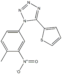 1-{3-nitro-4-methylphenyl}-5-thien-2-yl-1H-tetraazole Struktur