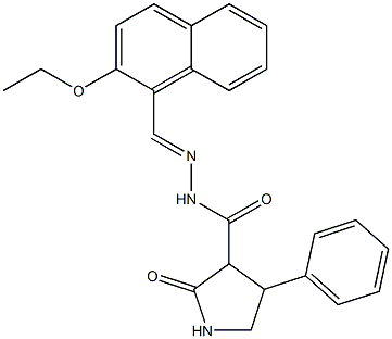 N'-[(2-ethoxy-1-naphthyl)methylene]-2-oxo-4-phenyl-3-pyrrolidinecarbohydrazide Struktur