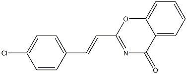 2-[2-(4-chlorophenyl)vinyl]-4H-1,3-benzoxazin-4-one Struktur