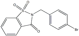 2-(4-bromobenzyl)-1,2-benzisothiazol-3(2H)-one 1,1-dioxide Struktur