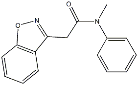 2-(1,2-benzisoxazol-3-yl)-N-methyl-N-phenylacetamide Struktur