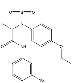 N-(3-bromophenyl)-2-[4-ethoxy(methylsulfonyl)anilino]propanamide Struktur