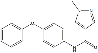 1-methyl-N-(4-phenoxyphenyl)-1H-pyrazole-4-carboxamide Struktur