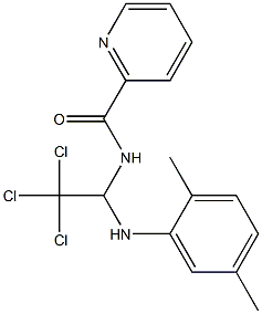 N-[2,2,2-trichloro-1-(2,5-dimethylanilino)ethyl]-2-pyridinecarboxamide Struktur