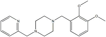 1-(2,3-dimethoxybenzyl)-4-(2-pyridinylmethyl)piperazine Struktur