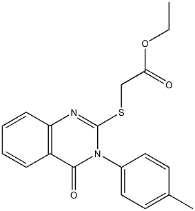 ethyl {[3-(4-methylphenyl)-4-oxo-3,4-dihydro-2-quinazolinyl]sulfanyl}acetate Struktur