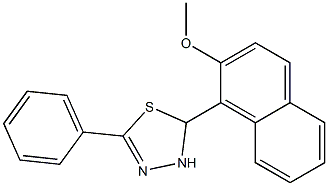 2-(2-methoxy-1-naphthyl)-5-phenyl-2,3-dihydro-1,3,4-thiadiazole Struktur