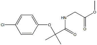 methyl {[2-(4-chlorophenoxy)-2-methylpropanoyl]amino}acetate Struktur