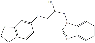 1-(1H-benzimidazol-1-yl)-3-(2,3-dihydro-1H-inden-5-yloxy)-2-propanol Struktur